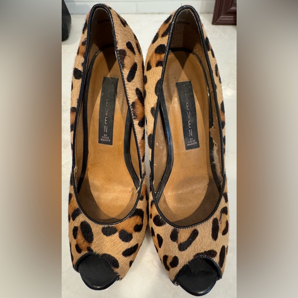 Steven NV1 Leopard Shoes size 7.